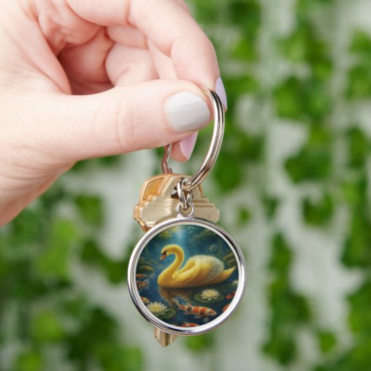 Golden Swan Keychain (Hand)
