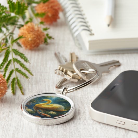 Golden Swan Keychain (Zijkant)