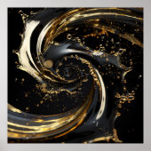Golden Swirl Dynamics Poster (Voorkant)