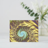 Golden Swirls Briefkaart (Staand voorkant)
