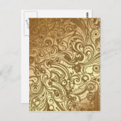 Golden Swirls Briefkaart (Voorkant / Achterkant)