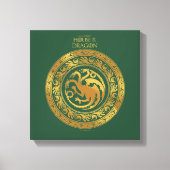 Golden Targaryen Crest Canvas Afdruk (Voorkant)