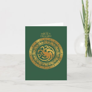 Golden Targaryen Crest Notitiekaartje