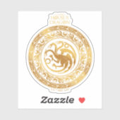 Golden Targaryen Crest Sticker (Vel)