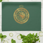 Golden Targaryen Crest Theedoek (Gevouwen)