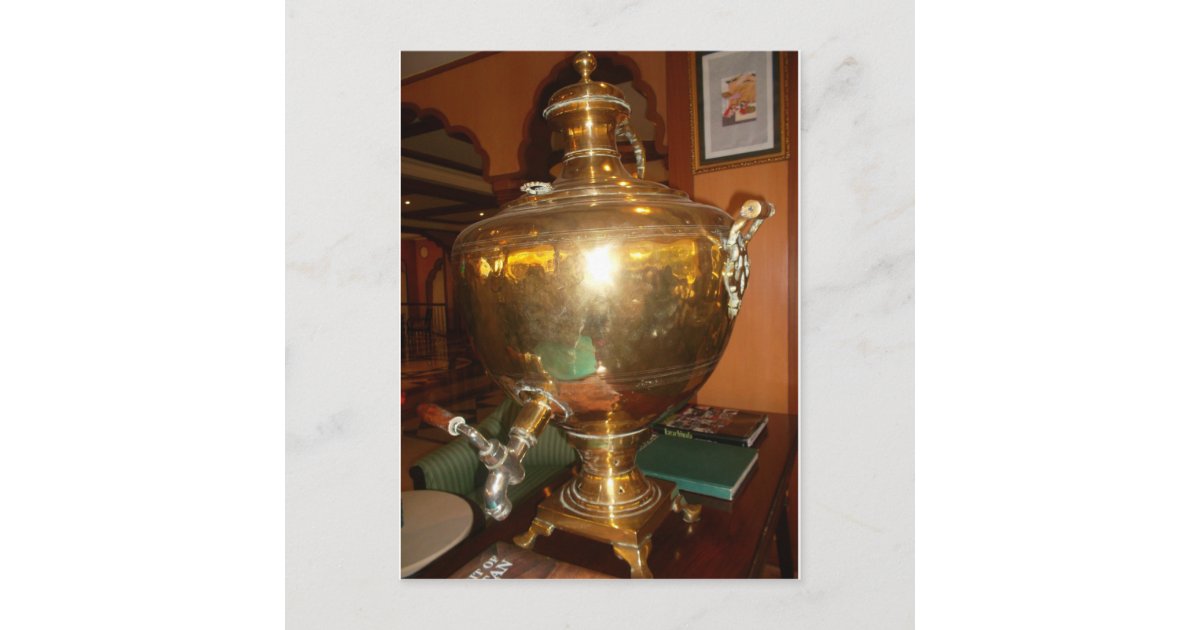 Golden Tea Pot Wall Art & Print Briefkaart | Zazzle.be