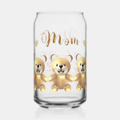 Golden Teddy Bear Blikvorm Glas (Voorkant)