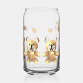 Golden Teddy Bear Blikvorm Glas (Links)
