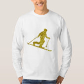 Golden Telemark ski Long Sleeve T-Shirt (Devant)