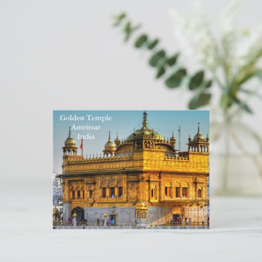Golden Temple India Toerisme Reizen Toevoegen aan Briefkaart (Staand voorkant)