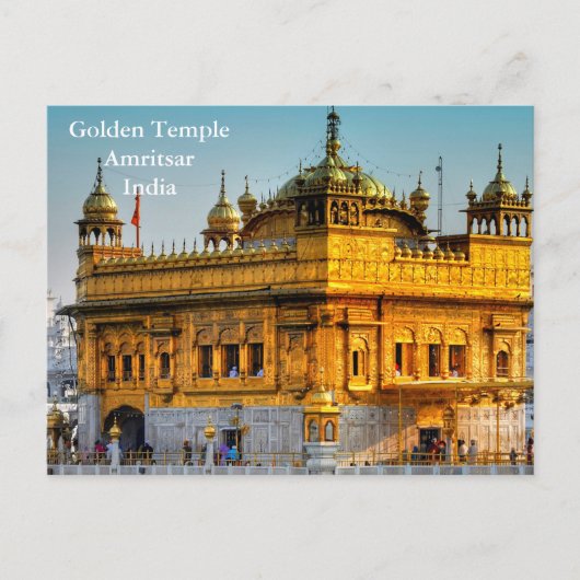 Golden Temple India Toerisme Reizen Toevoegen aan Briefkaart (Voorkant)