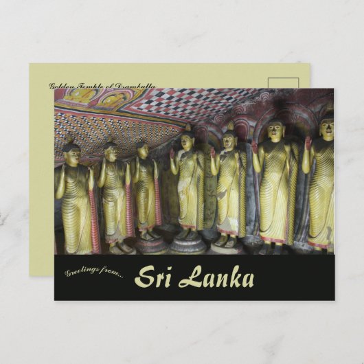 Golden Temple van Dambulla Sri Lanka Briefkaart (Voorkant / Achterkant)