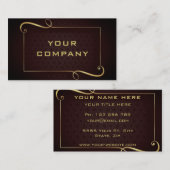 Golden Text Gold Carte de visite professionnel (Devant / Derrière)
