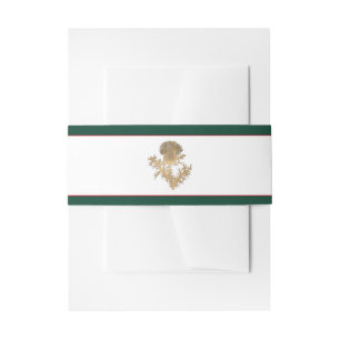 Golden Thistle bruiloft Uitnodigingen Wikkel