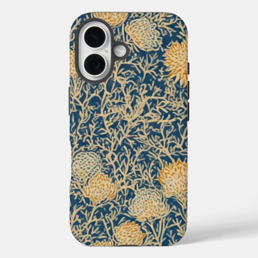 Golden Thistle Tangle - IPhone 16 Coque (Verso)