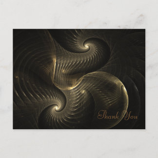 Golden Thread Spiral Fractal Art Briefkaart