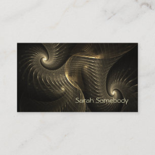 Golden Thread Spiral Fractal Art Visitekaartje
