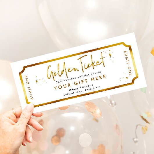 Golden Ticket Birthday Voucher