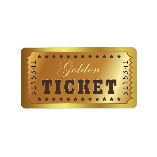 Golden Ticket geeft één sterrennummer toe Etiket (Voorkant)