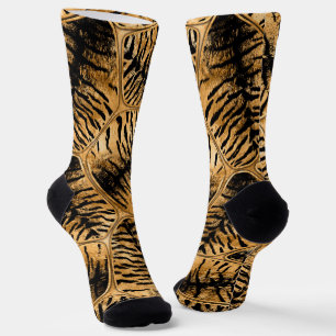 Golden Tiger Faux Cells Sokken