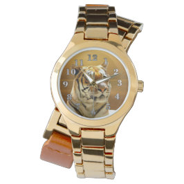Golden Tiger Horloge
