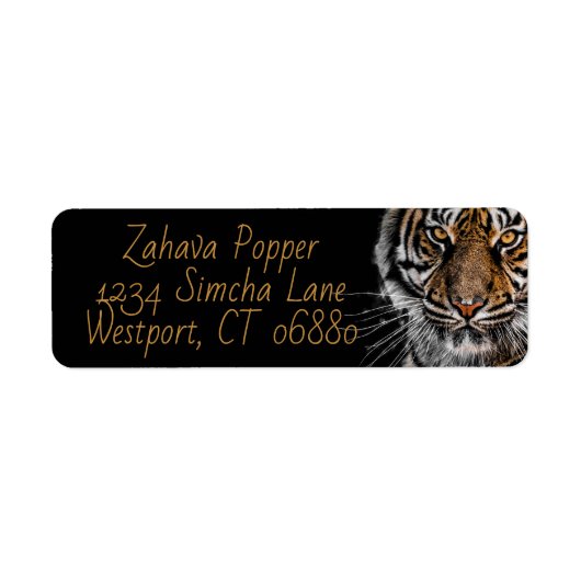 Golden Tiger Return Address Labels (Voorkant)