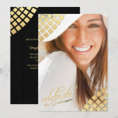 Golden Tiles Foto Uitnodiging (Voorkant / Achterkant)