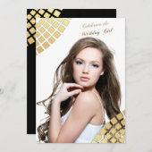 Golden Tiles Foto Uitnodiging (Voorkant / Achterkant)