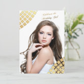 Golden Tiles Photo Invitation (Debout devant)