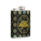 Golden Tortoise/Turtle Feng Shui Abalone Shell Heupfles (Rechts)