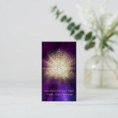*~* Golden Totem Sacred Geometry Light Rays Visitekaartje (Staand voorkant)