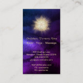 *~* Golden Totem Sacred Geometry Light Rays Visitekaartje (Achterkant)