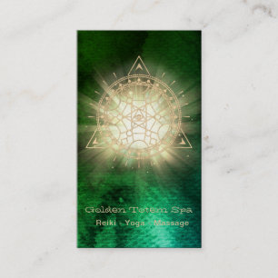 *~* Golden Totem Sacred Geometry Light Rays - Visitekaartje