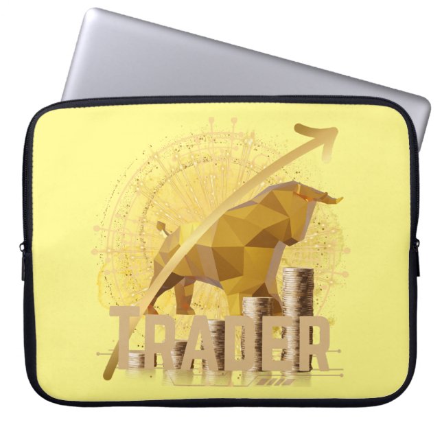 Golden Trader Laptop Sleeve (Voorkant)