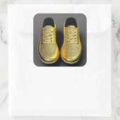 Golden Trainers Vierkante Sticker (Tas)