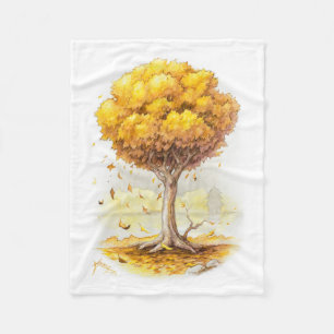 Golden Tranquility Fleece Deken