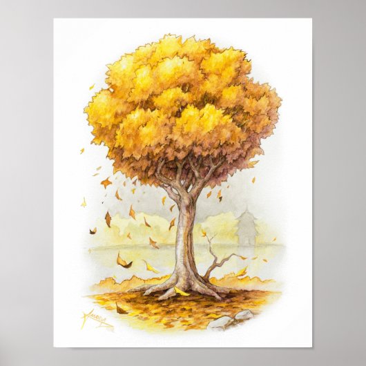 Golden Tranquility Poster (Voorkant)