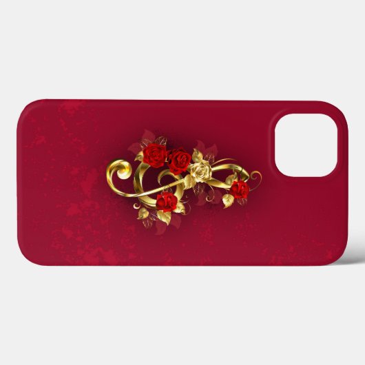 Golden Treble Clef met Rozen bloemen Case-Mate iPhone Case (Achterkant (horizontaal))