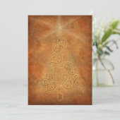 Golden Tree Carte de vacances avec Paisley Tree (Debout devant)