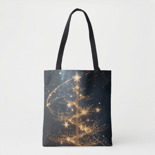 Golden Tree Glam Holiday Tote Bag (Voorkant)