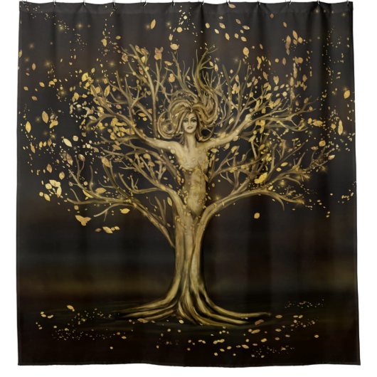 Golden Tree Goddess Douchegordijn (Voorkant)