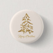 Golden Tree kerst Ronde Button 3,2 Cm (Voorkant)