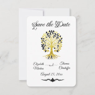 Golden Tree of Life Tijdloos Sophisticated Elegant Save The Date