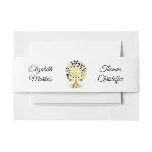 Golden Tree of Life Tijdloos Sophisticated Elegant Uitnodigingen Wikkel
