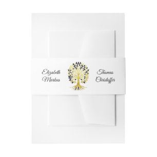 Golden Tree of Life Tijdloos Sophisticated Elegant Uitnodigingen Wikkel