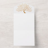 Golden Tree of Life Uitnodiging voor bruiloft (Binnen)