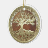 GOLDEN TREE VAN HET LEVEN KERAMISCH ORNAMENT (Links)