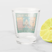 Golden Triangle India Illustration Vintage Shot Glas (Achterkant)