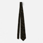 Golden Triangle Stippen Black Achtergrond Shiny Lu Stropdas (Achterkant)