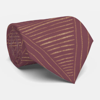 Golden Triangles - Merlot Neck Tie Stropdas